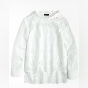 J. Crew Kids White Eyelet Blouse